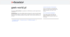 Desktop Screenshot of geek-world.pl